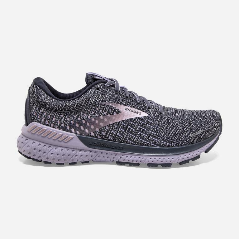 Brooks Women's Adrenaline Gts 21 Road Running Shoes Singapore - Ombre grey/Lavender/Metallic (51329-